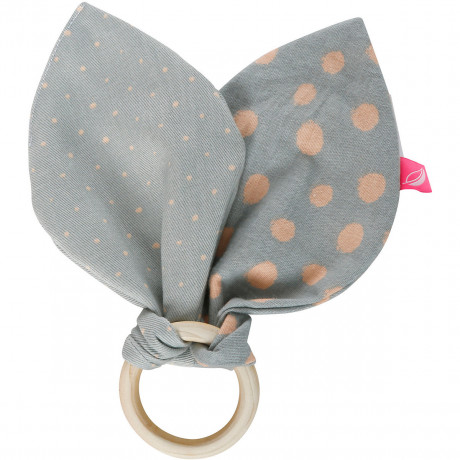 Motherhood Beissring aus Holz mit Baumwollblatter Деревянный прорезыватель с хлопковыми листьями