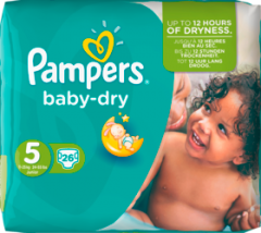 Pampers Baby-Dry Подгузники Размер 5 Юниор 11-25 kg, 26 шт