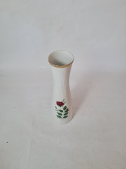Ваза винтажная Z&amp;Co Tirschenreuth Bavaria с красной розой, фарфор, 27 см, Германия, 1960-70гг.