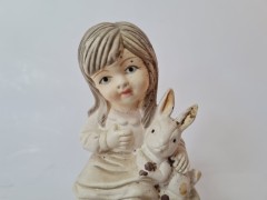 Goebel Фигурка "Девочка с кроликом", 11см х 8см, Германия, 1960-70гг.