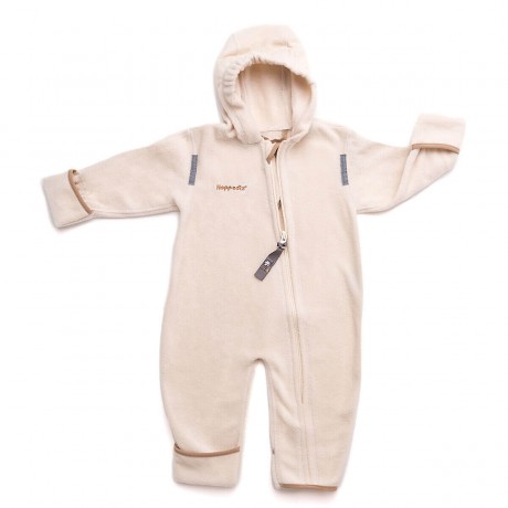 Hoppediz Overall aus Fleece Babyeinteiler creme Комбинезон из флиса детский цельнокроеный кремовый