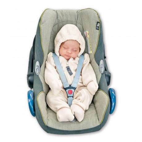 Hoppediz Overall aus Fleece Babyeinteiler creme Комбинезон из флиса детский цельнокроеный кремовый
