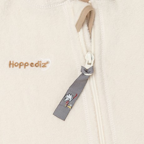 Hoppediz Overall aus Fleece Babyeinteiler creme Комбинезон из флиса детский цельнокроеный кремовый