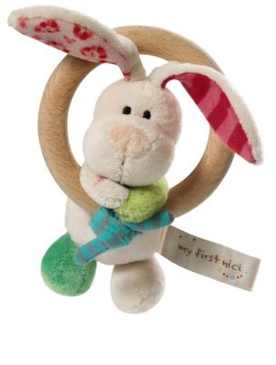 NICI Holzgreifring Hase Tilli mit Glocke fur Babys (37433) Деревянная ручка-кольцо Кролик Тилли с колокольчиком для малышей (37433)
