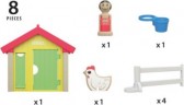 BRIO 8-tlg. Holz Bauernhof Set 8 шт. Деревянный набор фермы