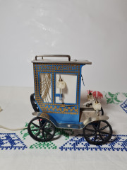 OTK Винтажная настольная лампа в форме синего автомобиля, 15см х 16см, Россия, 1950-60гг.