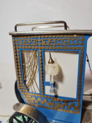 OTK Винтажная настольная лампа в форме синего автомобиля, 15см х 16см, Россия, 1950-60гг.