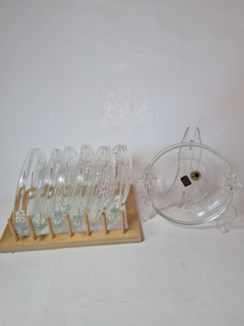 Original Walther Glas Набор хрустальных тарелок, 7 шт.,18 x 3,5 см, Германия, 1960-70гг.