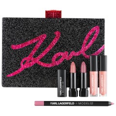 Karl Lagerfeld + ModelCo Karl Lagerfeld + Model Co Minaudiere with Mini Lip Kit Make-up Set Lippenstift, 1 шт.