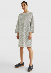 Tommy Hilfiger Day dress fine ottoman stp   ecru desert sky Дневное платье прекрасная османская stp ecru пустыня небо