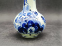 Ваза винтажная Delft Holland среднего размера, с цветочным декором, фарфор, 13 х 7 см, Голландия, 1960-70гг.