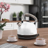 Arendo Arendo Wasserkocher, 1,7 l, 2200 W, Edelstahl, Retro Style Vintage, Uberhitzungs  Trockenkochschutz, weiss  Чайник Arendo, 1,7 л, 2200 Вт, нержавеющая сталь, винтажный стиль ретро, ??защита от перегрева и сухого кипения, белый