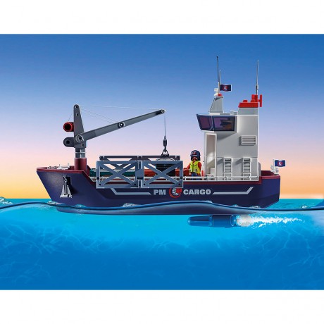 PLAYMOBIL PLAYMOBIL 70769 Grosses Containerschiff mit Zollboot PLAYMOBIL 70769 Большой контейнеровоз с таможенным катером