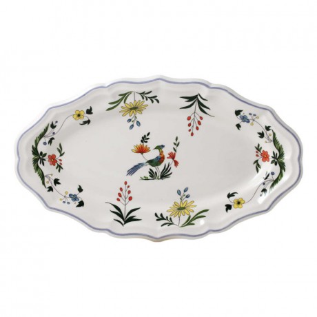 Gien Fayencerie Gien 'Oiseaux Paradis' Platte oval 36 x 21,3 cm Gien "Oiseaux Paradis" Блюдо овальное 36 x 21,3 см