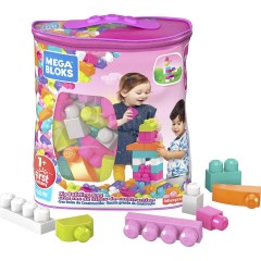Mattel Mega Bloks Bausteine-Beutel pink (60 Teile) Мешок для строительных блоков Mega Bloks розовый (60 шт.)