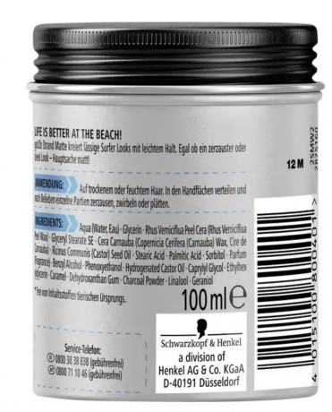 Got2b Strand Matte матовая паста для укладки волос, лёгкая фиксация, текстура и объём, 100 мл