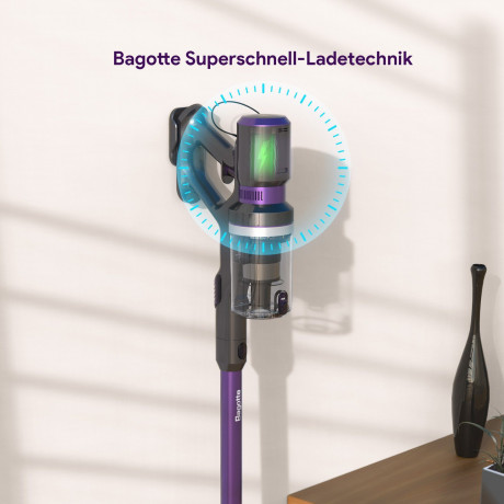 Bagotte Bagotte Akku-Hand-und Stielstaubsauger 8-in1 Stielstaubsauger BS 900, 400,00 W, Beutellos, 25000PA Staubsauger mit 3 Saugstufen, Maximale 55 Min  Беспроводной ручной и стержневой пылесос Bagotte Ручной пылесос 8-в-1 BS 900, 400,00 Вт, без мешка, п