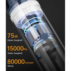 MOUTEN MOUTEN Akku-Handstaubsauger Extrem leiser, leistungsstarker kleiner Hand-Mini-Staubsauger, Mini-Staubsauger fur Zuhause und Auto Schwarz Беспроводной ручной пылесос MOUTEN Чрезвычайно тихий, мощный небольшой ручной мини-пылесос, мини-пылесос для до