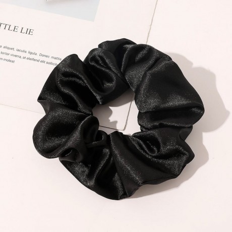 SOHO Satin Scrunchie Schwarz Атласная резинка для волос
