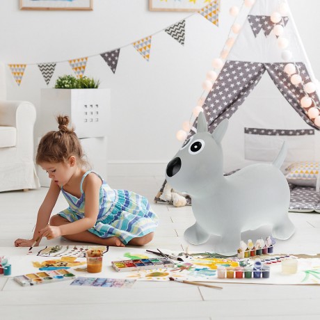 relaxdays Hupftier Hund grau Копытное животное собака серая