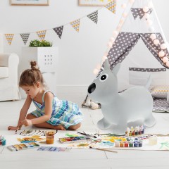 relaxdays Hupftier Hund grau Копытное животное собака серая