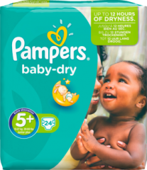 Pampers Baby-Dry Подгузники Размер 5+ Юниор plus 13-27 kg, 24 шт