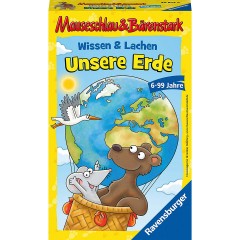 Ravensburger Ravensburger Mitbringspiel – 20873 – MauseschlauBarenstark Wissen und Lachen Unsere Erde – Quiz- und Aktionsspiel mit Fragen rund um unsere Erde Равенсбургер приносит с собой игру