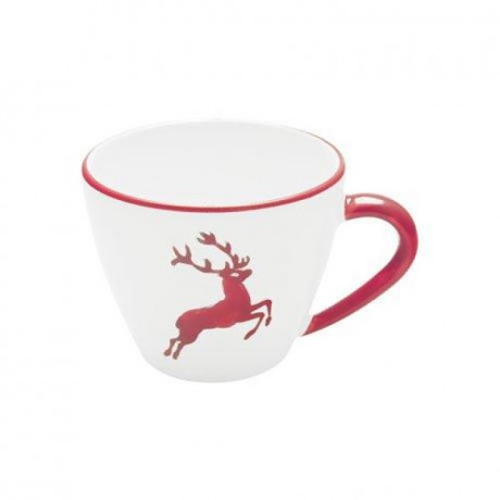 Gmundner Keramik Gmundner Keramik Rubinroter Hirsch Kaffee-Obertasse Gourmet 0,2 L / h: 7,5 cm Керамическая кофейная чашка Gmundner Ruby Red Deer Gourmet 0,2 л / высота: 7,5 см