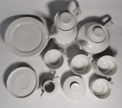 KPM Krister porzellan Germany, Кристерская фарфоровая мануфактура Винтажный Кофейно-чайный сервиз 1960 года, Германия, 24 предмета