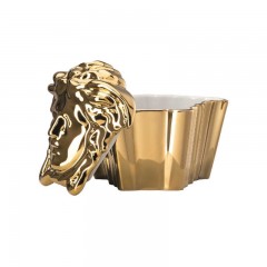 Rosenthal meets Versace Rosenthal Versace Gypsy Dose mit Deckel - Gold 10x8x7,5 cm Rosenthal Versace Gypsy Шкатулка с крышкой - золото 10x8x7,5 см