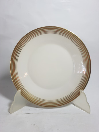 Чайное трио винтажное Weiss Wasser с золотистым декором, фарфор, Германия, 1960-70гг.