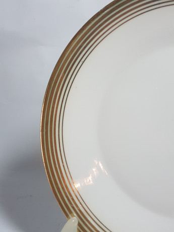 Чайное трио винтажное Weiss Wasser с золотистым декором, фарфор, Германия, 1960-70гг.