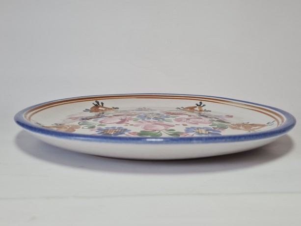 Jgraf Stoob Блюдо керамическое "Цветочная композиция" ручной росписи, 25см, Германия 1965г.