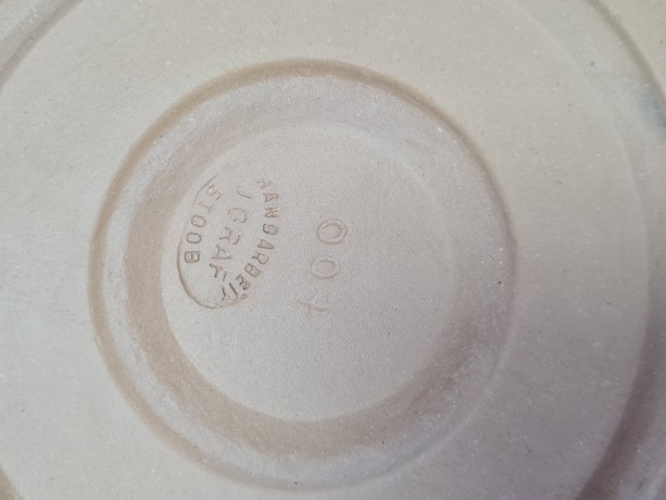 Jgraf Stoob Блюдо керамическое "Цветочная композиция" ручной росписи, 25см, Германия 1965г.