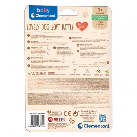 Clementoni Weiche Hunde-Rassel Мягкая погремушка для собак