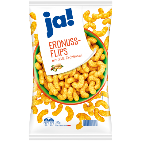 ja! Erdnussflips Снэк кукурузно-арахисовый 200г