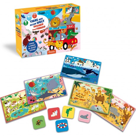 AUZOU Tiere aus aller Welt suchen und finden Ищите и находите животных со всего мира