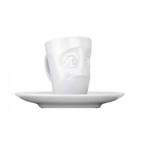 Fiftyeight Products TV Tassen Espressotasse weiss verdutzt 80 ml TV cups Чашка для эспрессо белая с перегородкой 80 мл