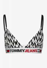 Tommy Hilfiger TRIANGLE PRINT Triangle bra tj spell out black TRIANGLE PRINT Бюстгальтер с треугольными чашечками tj произнести черный