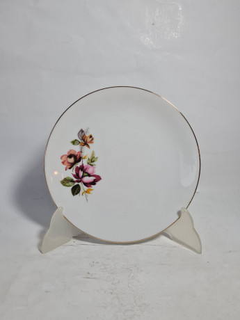 Кофейное трио винтажное GKC Bavaria / 74 er с сиреневым цветком, фарфор, Германия, 1960-70гг.