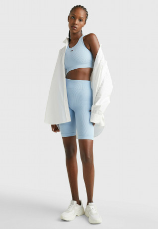 Tommy Hilfiger SPORT SEAMLESS RACERBACK Medium support sports bra vessel blue SPORT SEAMLESS RACERBACK Спортивный бюстгальтер со средней поддержкой сосуд синий