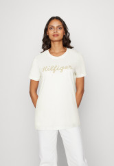 Tommy Hilfiger Print T-shirt ecru футболка с принтом экрю