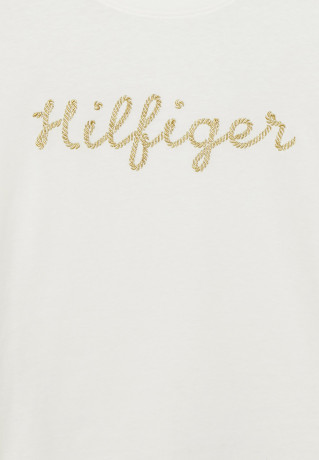 Tommy Hilfiger Print T-shirt ecru футболка с принтом экрю