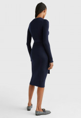 Tommy Hilfiger SLIM FIT MIDI Jumper dress desert sky SLIM FIT MIDI Платье-джемпер небо пустыни