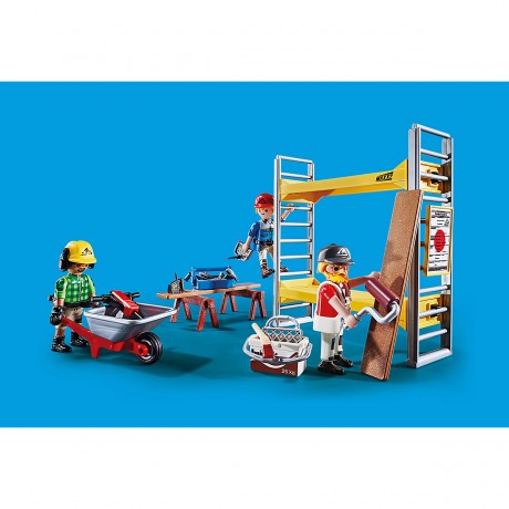 PLAYMOBIL PLAYMOBIL 70446 Baugerust mit Handwerkern PLAYMOBIL 70446 строительные леса с мастерами