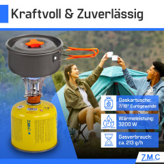 ZMC ZMC Gaskocher Mini Outdoor Campingkocher 3200W, (Butan Gas Kartusche Piezozundung Kochfeld), Camping Gas Kocher Stove Herd Kartuschenkocher Faltbar Butangas  Газовая плита ZMC Мини уличная походная плита 3200 Вт (бутановый газовый картридж с пьезоэлек