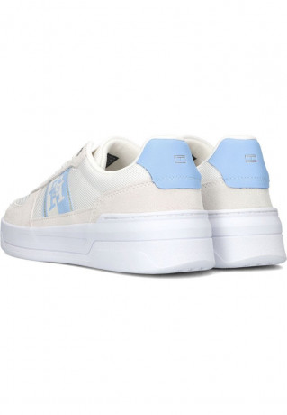 Tommy Hilfiger LAGE BASKET WITH WEBBING Trainers blauw РАСПОЛОЖЕНИЕ КОРЗИНА С ЛЕНТОЙ Кроссовки синий и белый