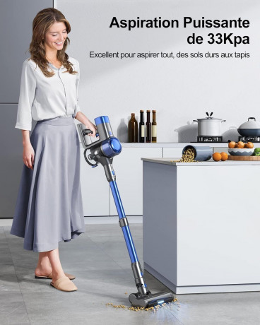 Laresar Laresar Akku-Hand-und Stielstaubsauger, Akku Staubsauger 450W/33000pa,Staubsauger Kabellos bis zu 55 Min. Laufzeit,Kabelloser Staubsauger,Touchscreen  Беспроводной ручной и стержневой пылесос Laresar, беспроводной пылесос 450 Вт/33000 Па, беспрово