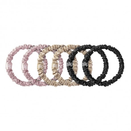 Slip Dunne Haargummis Aus Reiner Seide  Тонкие резинки для волос из чистого шелка