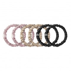 Slip Dunne Haargummis Aus Reiner Seide  Тонкие резинки для волос из чистого шелка